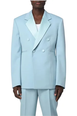 Bottega Veneta Jacka, Herr, L, Himmelblå Dubbelknäppt Blazer