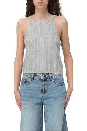 Armani Exchange Topp, Dam, L, Silverstickad Topp