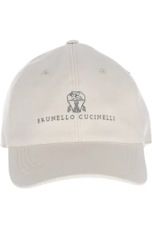Brunello Cucinelli Accessoarer, unisex, L, Bomull, Bomull Baseballkeps med Logotyp