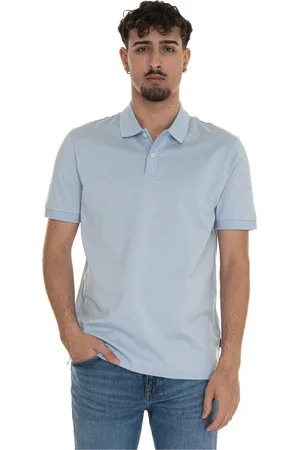 HUGO BOSS Topp, Herr, M, Bomull, Pikétröja med kort ärm och kakeltryck