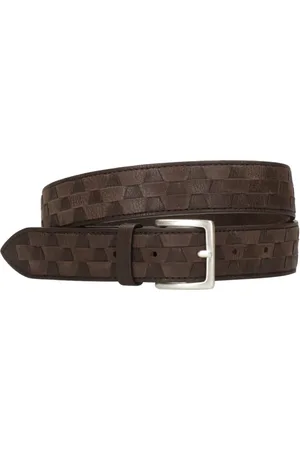 Orciani Accessoarer, Herr, 90 CM, Läder, Brun läderbälte med Intracciato-mönster