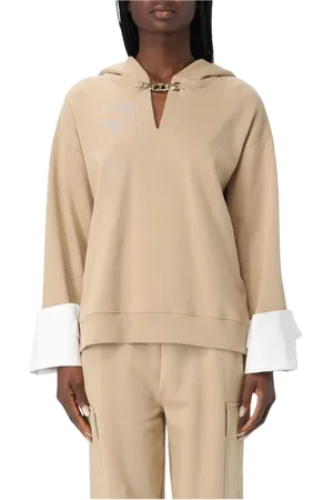 Twin-Set Sweatshirts & Hoodies, Dam, L, Huvtröja med kedjedetaljer