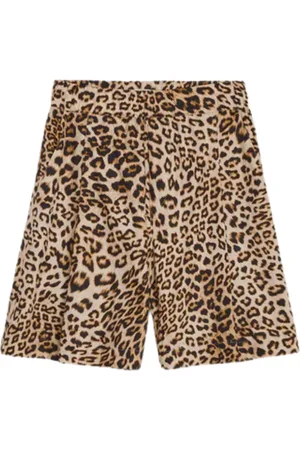 A PAPER KID Shorts, Herr, XL, Bomull, Animal Print Bermuda Shorts