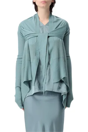 Rick Owens Blusar & Skjortor , Dam, S, Kashmir, Lyxig Draperad Stickad Topp
