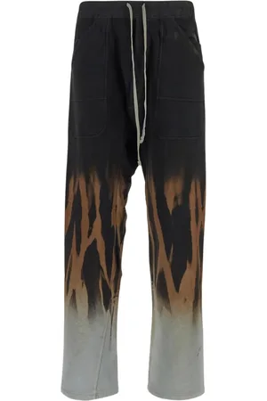 Rick Owens Byxor, Herr, XL, Bomull, Cargo Sweatpants med Dragsko