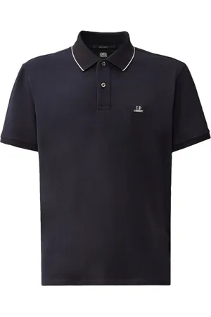 C.P. Company Topp, Herr, 2Xl, Bomull, Stretchig bomullspolo med ribbad krage