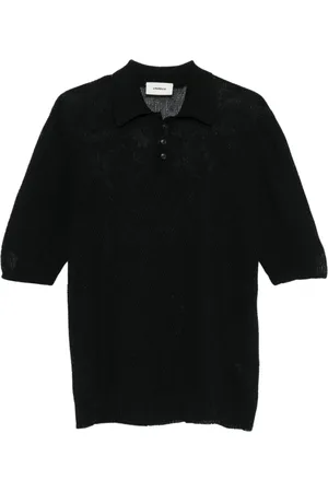 A PAPER KID Topp, Herr, XL, Stickad Polo i Svart