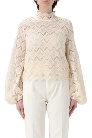 Twin-Set Blusar & Skjortor , Dam, S, Elegant Spetsblus
