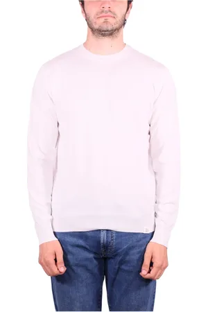Peuterey Stickade tröjor & koftor, Herr, L, Bomull, Vit Crew Neck Bomullströja