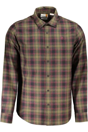Timberland Skjorta, Herr, XL, Bomull, Grön Tartan Bomullsskjorta