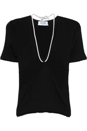 Blugirl Stickade tröjor & koftor, Dam, M, Svart Sweater Kollektion