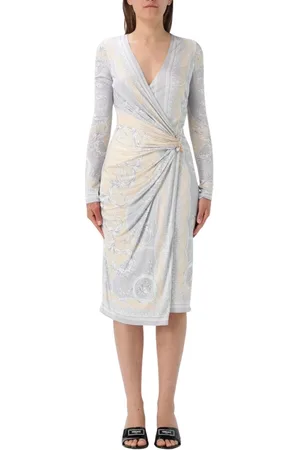 VERSACE Klänning, Dam, XS, Hampa, Champagne Siden Elegant Klänning