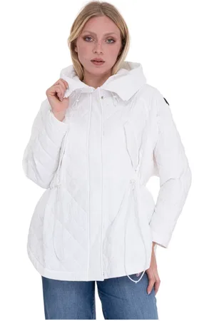 Peuterey Jacka, Dam, XS, Polyester, Quiltad Parkasjacka med Dragsko i Midjan