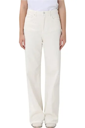 Armani Exchange Jeans, Dam, W30, Bomull, Beige Wide Leg Byxor