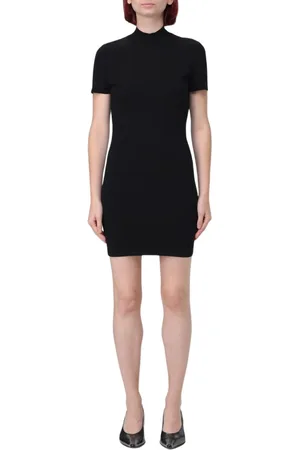 Alexander Wang Klänning, Dam, S, Elegant Svart Miniklänning med Rynkade Detaljer