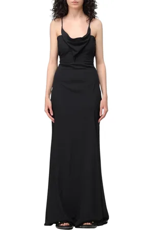 Isabel Marant Klänning, Dam, M, Rayon, Svart Flowing Maxi Klänning Elegant Stil