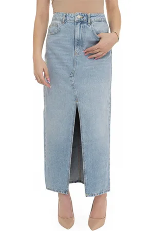 Liu Jo Kjol, Dam, W27, Denim, Högmidjig Denimkjol med Framslits