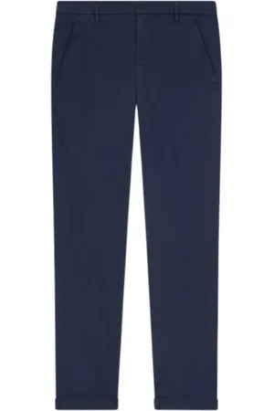 Dondup Byxor, Herr, W31, Bomull, Slim Gabardine Byxor i Mörkblå