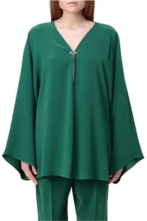 Max Mara Blusar & Skjortor , Dam, S, Grön Stickad Tröja, Elegant Design