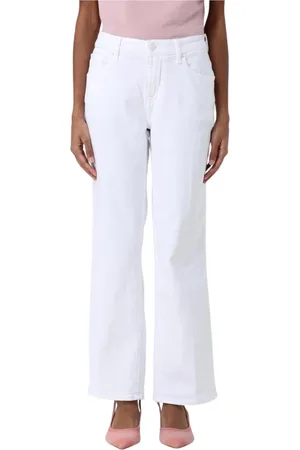 7 for all Mankind Jeans, Dam, W30, Stiliga vita wide leg jeans