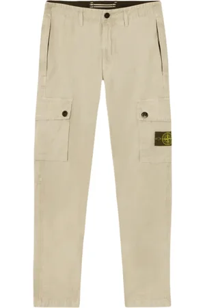 Stone Island Byxor, Herr, W34, Bomull, Borstad bomullscanvas 