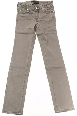 Jacob Cohen Jeans, Dam, W28, Bomull, Grå Bomull Damjeans