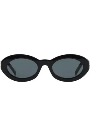 Saint Laurent Accessoarer, Dam, ONE Size, Elegant Oval Lins Solglasögon med Ikonisk Design