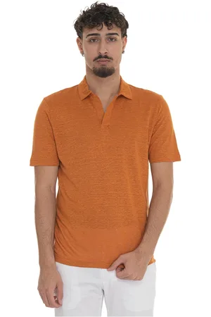 Gran Sasso Topp, Herr, 4Xl, Linne, Lätt Linne Polo Skjorta med Slub
