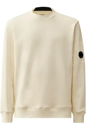 C.P. Company Sweatshirts & Hoodies, Herr, XL, Bomull, Diagonal Raised Fleece Crewneck Lens Sweatshirt
