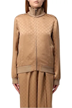 Gucci Sweatshirts & Hoodies, Dam, S, GG-mönstrad ZipUp-jacka