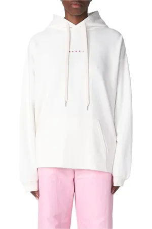 Marni Sweatshirts & Hoodies, Dam, 3Xs, Bomull, Avslappnad Bomullshoodie