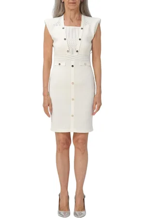 Liu Jo Klänning, Dam, M, Bomull, Elegant Knappad Miniklänning
