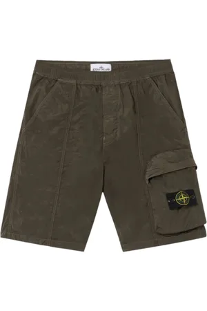 Stone Island Shorts, Herr, W31, Nylon, Grön Cargo Bermuda i Nylon Metal