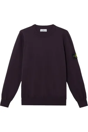 Stone Island Sweatshirts & Hoodies, Herr, L, Bomull, Mjuk Bomullstickad Tröja