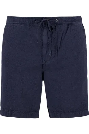 Barbour Shorts, Herr, XL, Bomull, Avslappnade Seersucker Shorts i Marinblå