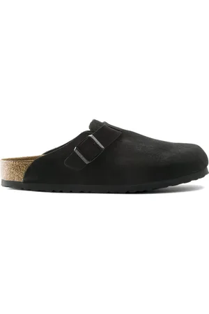 Birkenstock Skor, Herr, 36 EU, Läder, Klassiska Boston Clog Svarta Skor Regular