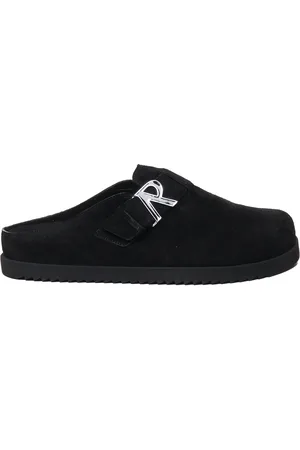 Represent Skor, Herr, 44 EU, Mocka, Svarta Mockatofflor med Initial