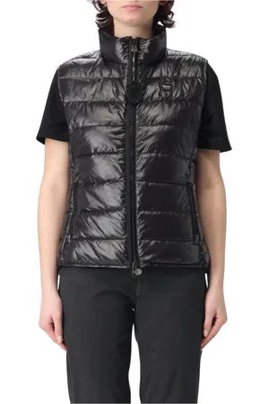 Blauer Jacka, Dam, S, Polyester, Elegant Quiltad Väst för Kvinnor