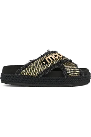 Mou Skor, Dam, 40 EU, Svart Kors-Rope Sandal