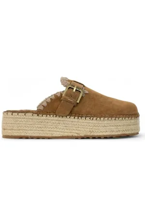 Mou Skor, Dam, 39 EU, Mocka, Mocka Virkad Toffel Sandaler
