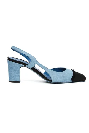 ROBERTO FESTA Skor, Dam, 36 EU, Jeans tyg svart slingback Ficus