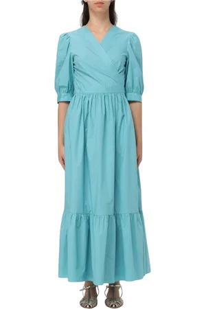 Twin-Set Klänning, Dam, S, Bomull, Elegant Svart Maxi Klänning