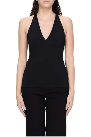 Max Mara Topp, Dam, L, Brun Halterneck Topp