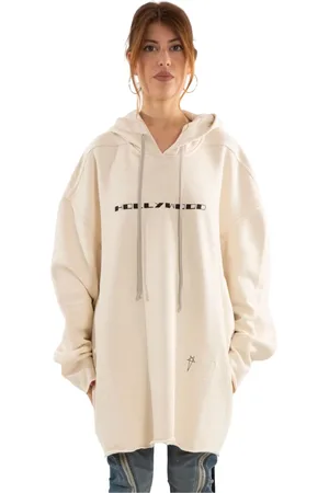 Rick Owens Sweatshirts & Hoodies, Dam, M, Tryckt huvtröja 2109