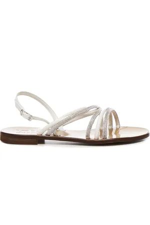 V°73 Skor, Dam, 36 EU, Öppen Tå Justerbar Rem Sandaler Silver