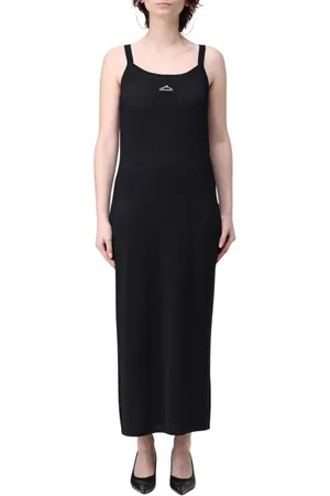 Alexander Wang Klänning, Dam, XS, Polyester, Svart Mesh Stickad Maxi Klänning