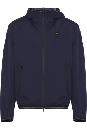 Blauer Jacka, Herr, M, Nylon, Blå Vindjacka Med Huva