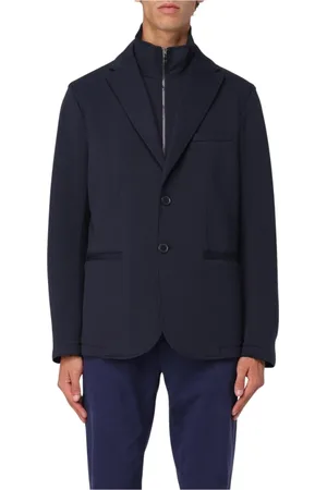 Armani Exchange Jacka, Herr, S, Blå Neopren Blazer Jacka