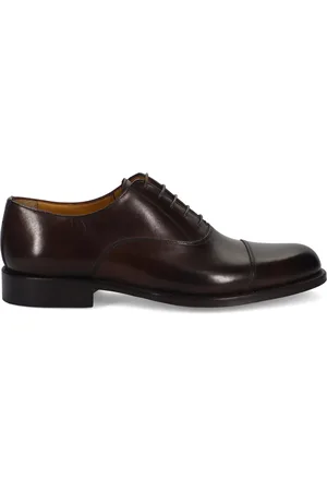 SANGIORGIO Skor, Herr, 41 EU, Läder, Mörkbruna Läder Oxford Skor