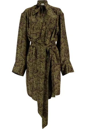 Saint Laurent Blusar & Skjortor , Dam, M, Silke Lavallière Klänning Vår-Sommar 2025